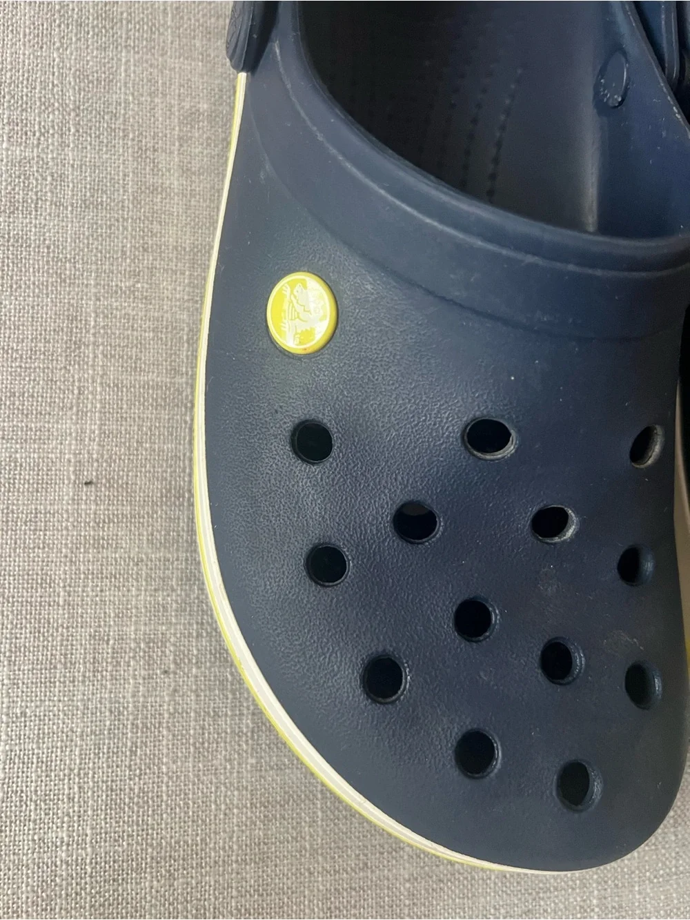 CROCS Crocband Navy Clogs w/strap, men’s 10, lightweight casual